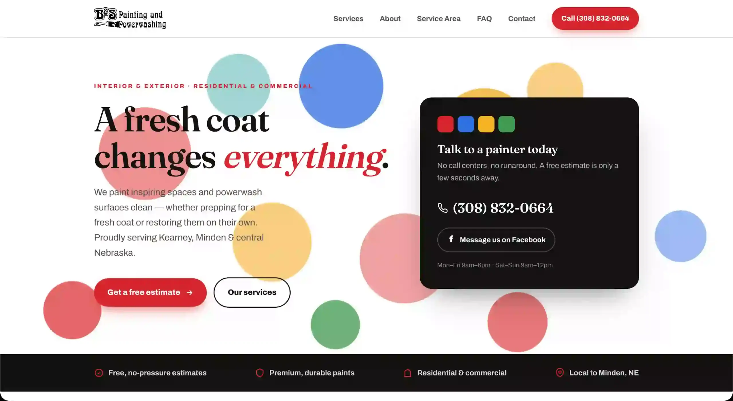 A Simple WordPress Site for B&S Painting (Minden, NE)