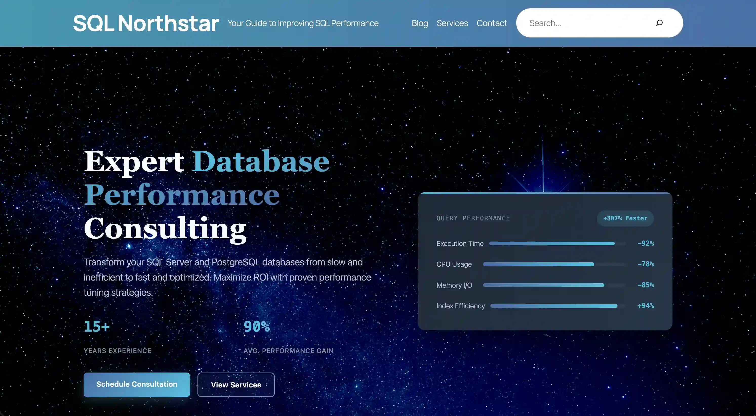 SQL Northstar database performance consulting site